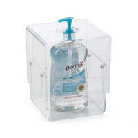 Tabletop Wall Mounted Clear Acrylic Hand Sanitizer Dispenser Locked Secure Enclosure, Table Soap Bottle Dispenser Holder Display