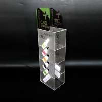 Custom 4 tier pmma plexiglass acrylic E-cigarette vape liquid bottle display stand acrylic electronic cigarette display case