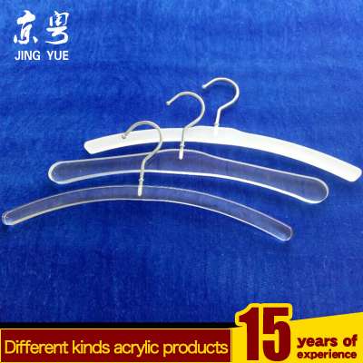 Factory custom clear pmma plexiglass clothes rack hanger transparent acrylic coat hanger